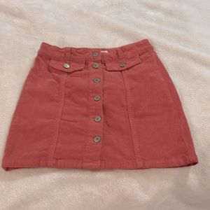 Salmon colored corduroy skirt size 1/25 W. Super cute. Never worn, NWOT